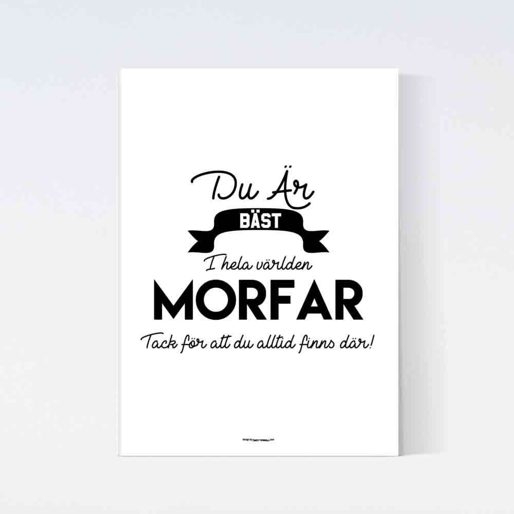 Du Är Bäst Morfar Poster