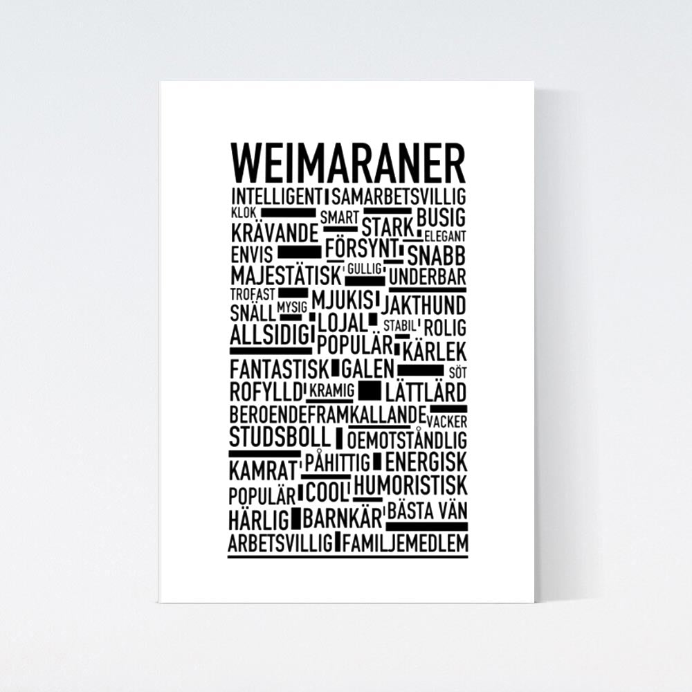 Weimaraner Text Poster