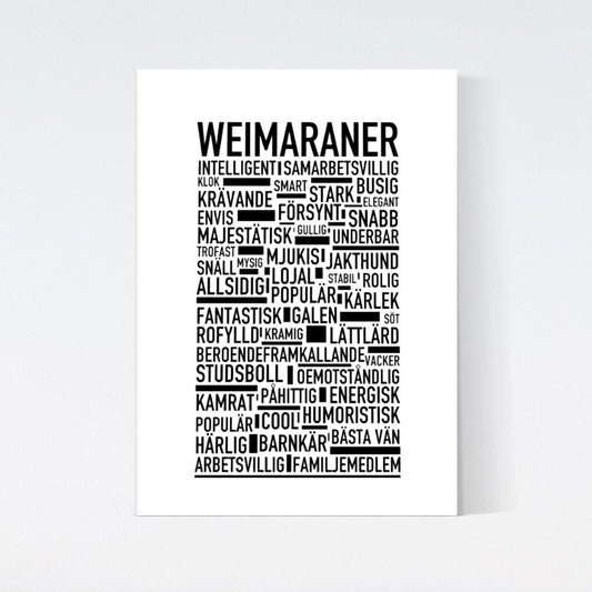 Weimaraner Text Poster