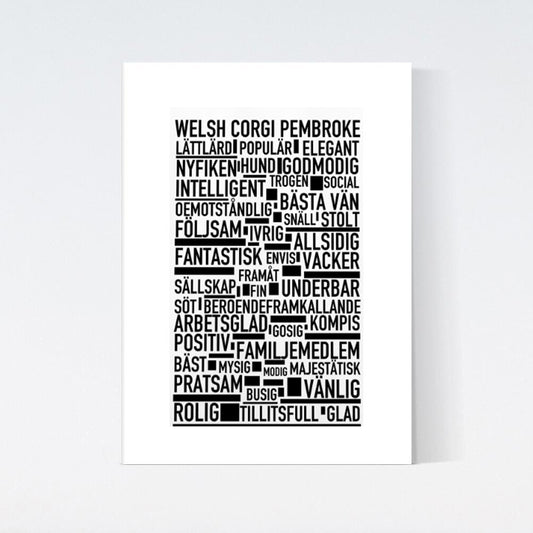 Welsh Corgi Pembroke Text Poster