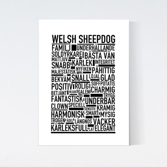 Welsh Sheepdog Text Poster