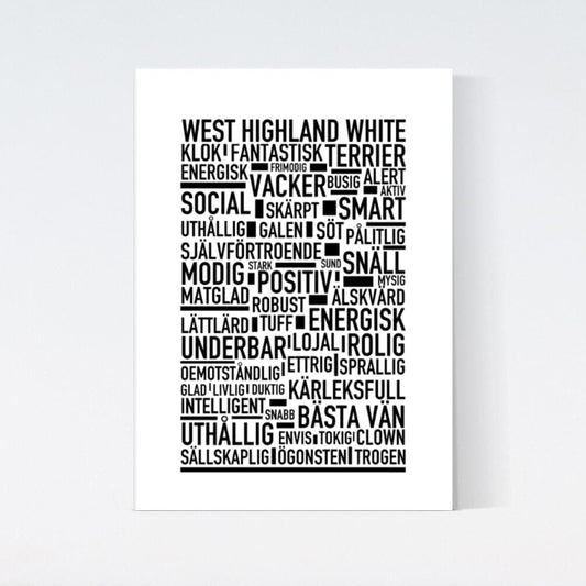 West Highland White Terrier Text Poster