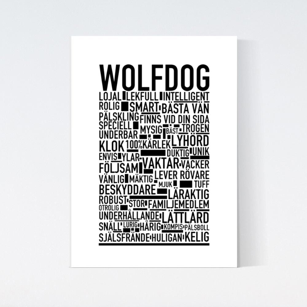 Wolfdog Text Poster