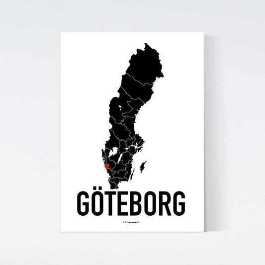 Göteborg Red Heart Poster