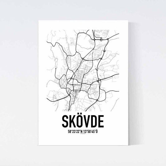 Skövde Karta Poster