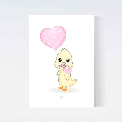 Duck Pink Balloon Poster