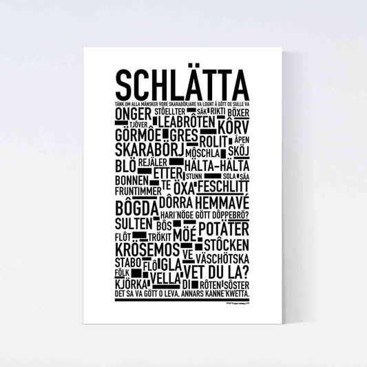 Schlätta Dialekt Text Poster