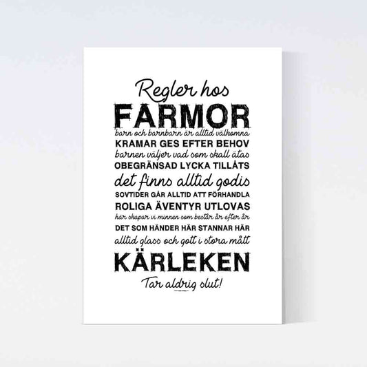 Regler Hos Farmor Poster