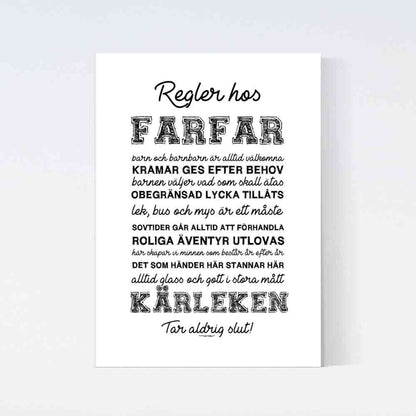 Regler Hos Farfar Poster