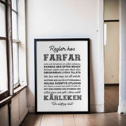 Regler Hos Farfar Poster