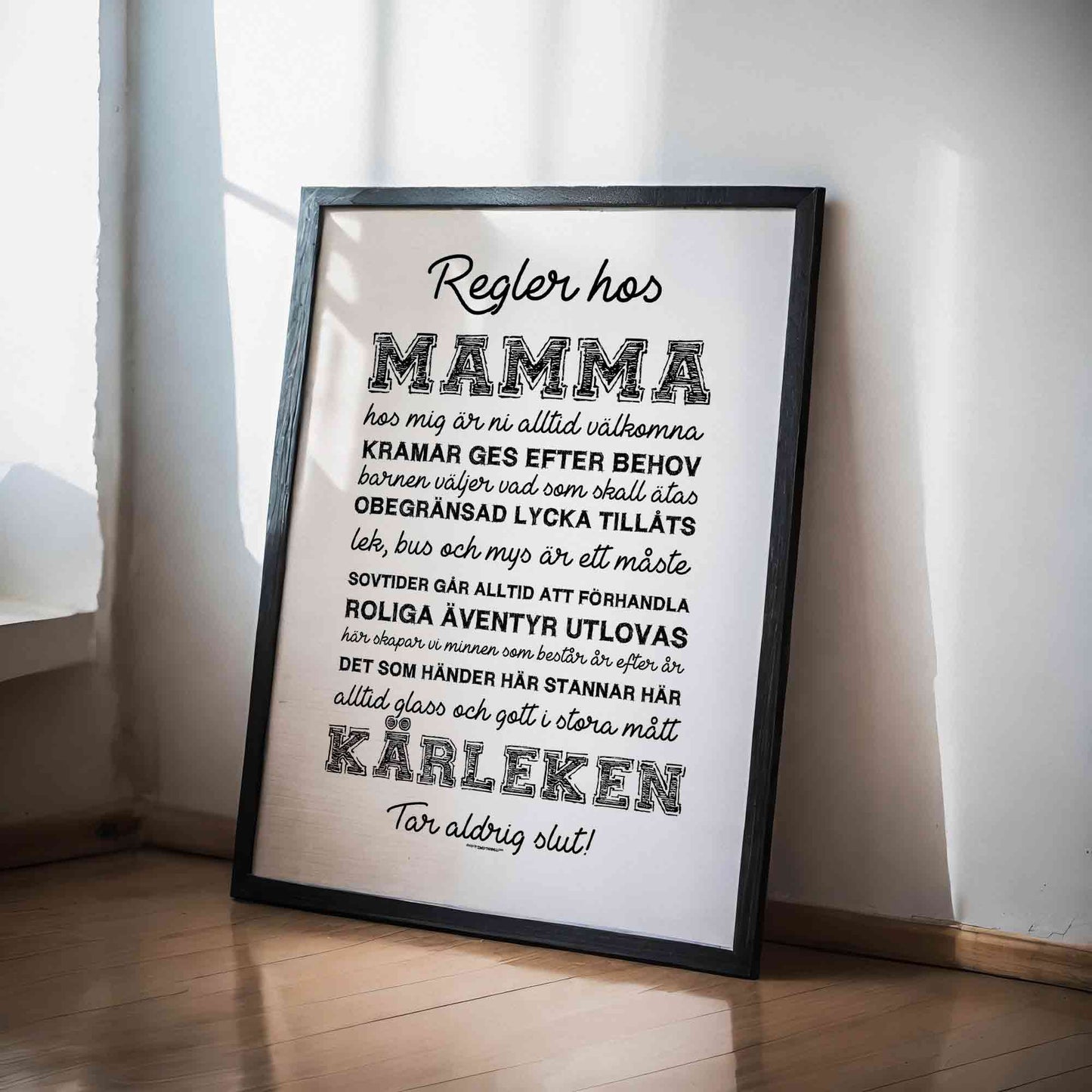 Regler Hos Mamma Poster