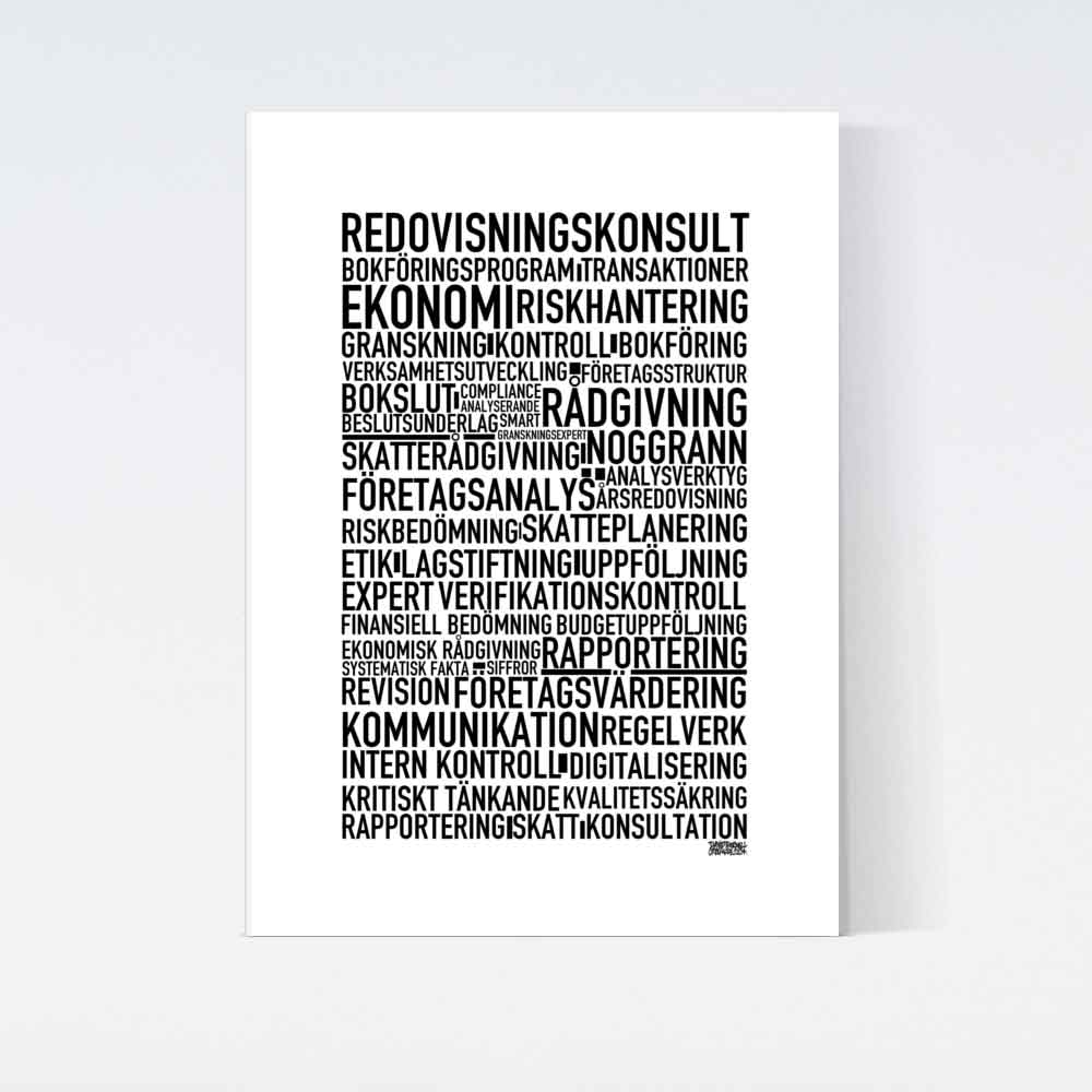 Redovisningskonsult Text Poster