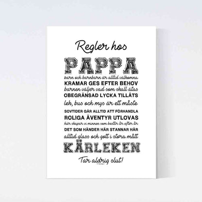 Regler Hos Pappa Poster