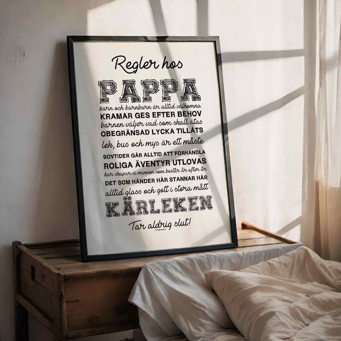 Regler Hos Pappa Poster