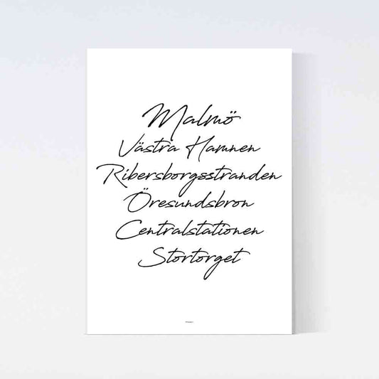 Malmö Landmärken Poster