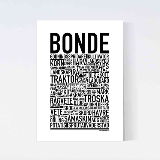 Bonde Yrke Text Poster