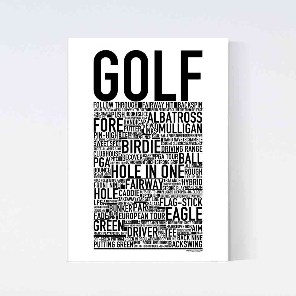 Golf Text Poster