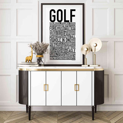 Golf Text Poster