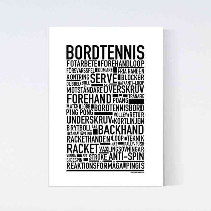 Bordtennis Text Poster