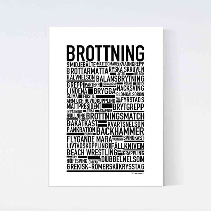 Brottning Text Poster