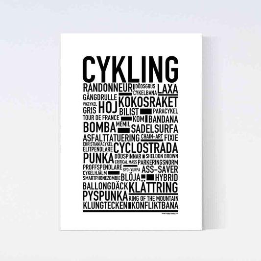 Cykel Text Poster