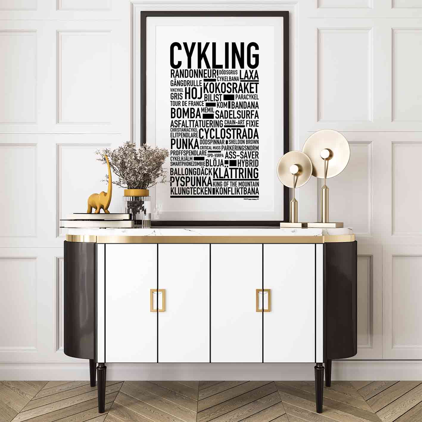 Cykel Text Poster