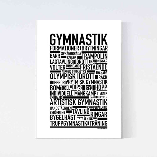 Gymnastik Text Poster