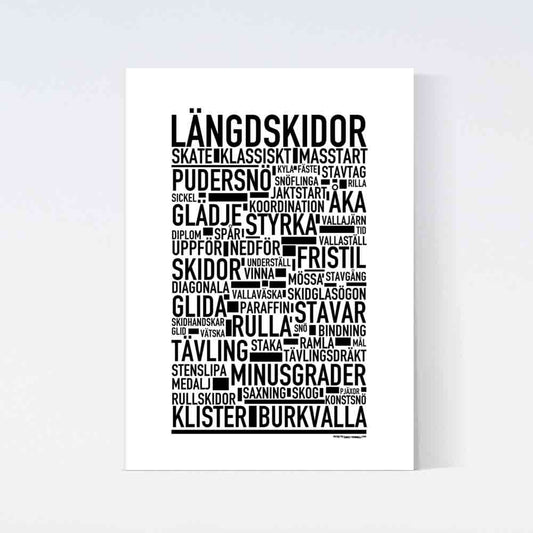 Längdskidor Text Poster