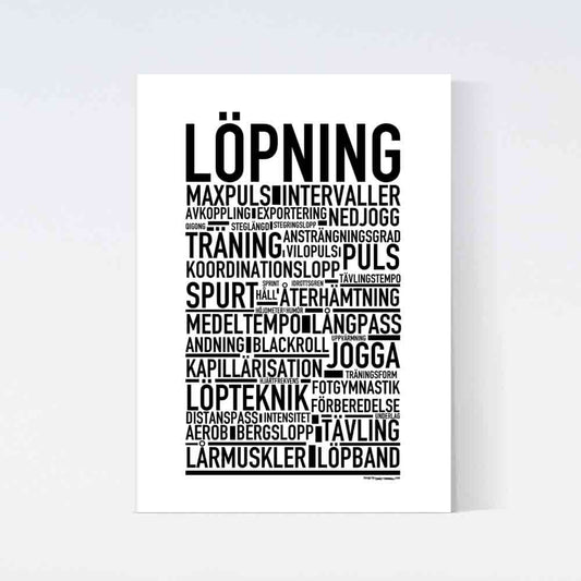 Löpning Text Poster