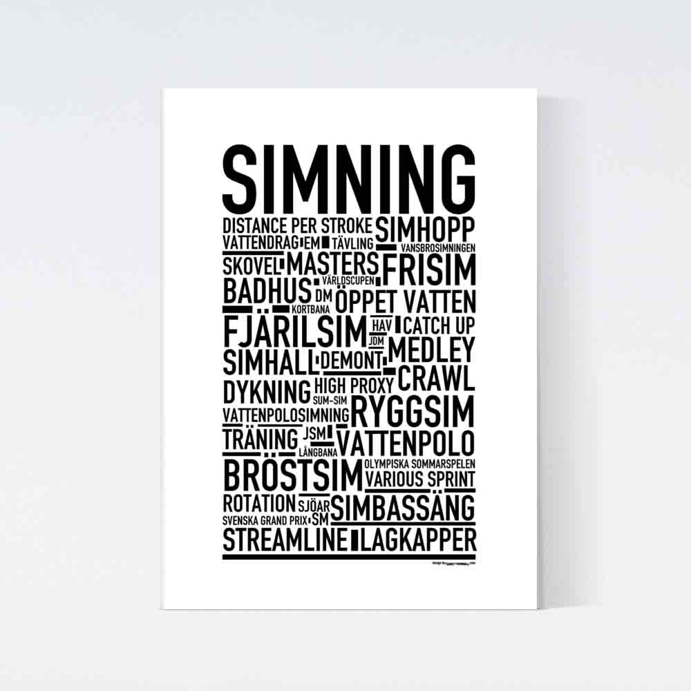 Simning Text Poster