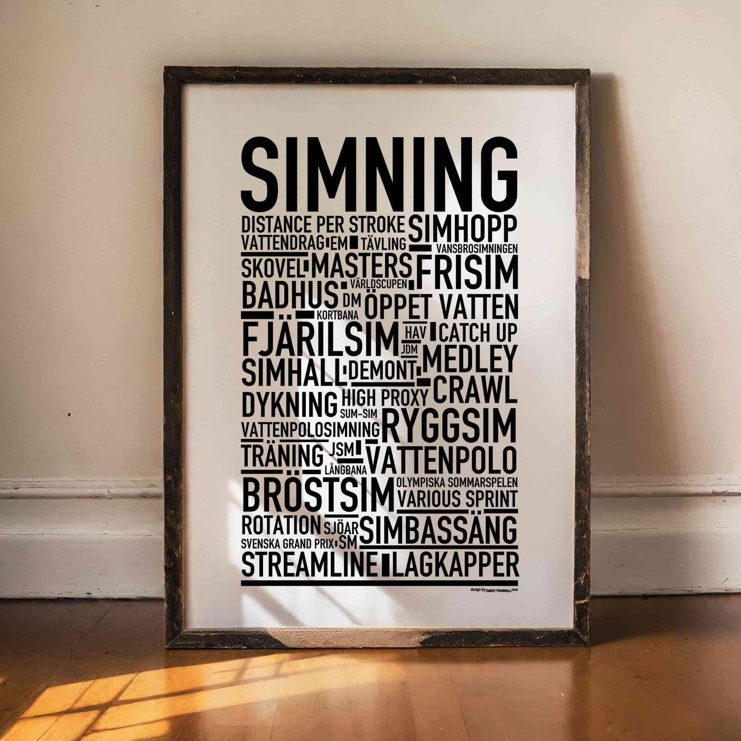 Simning Text Poster