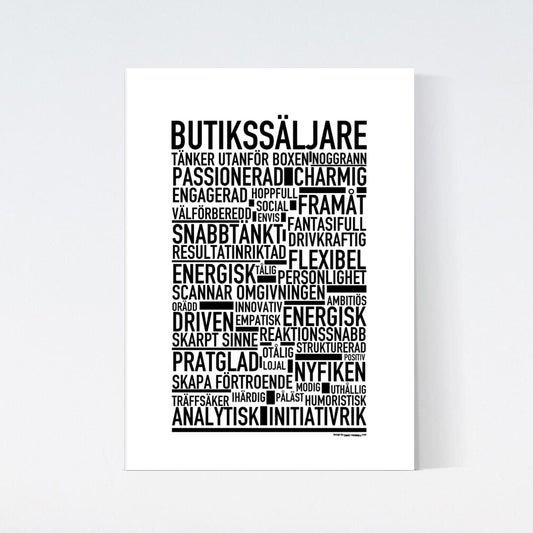 Butikssäljare Text Poster