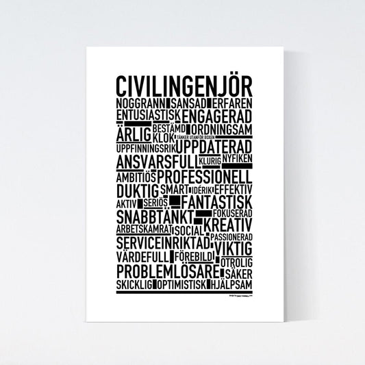 Civilingenjör Text Poster