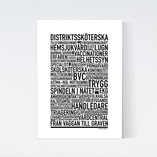 Distriktsköterska Text Poster