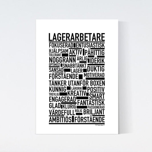 Lagerarbetare Text Poster