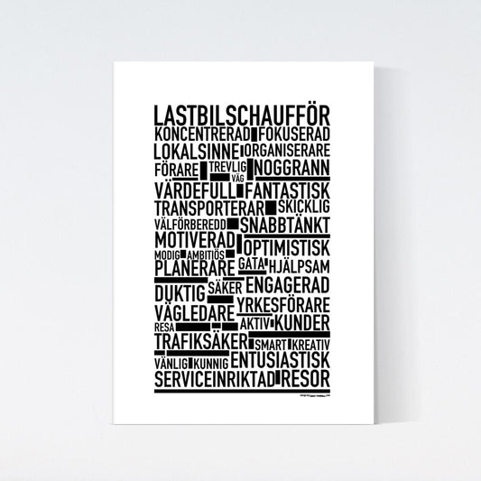 Lastbilschaufför Text Poster