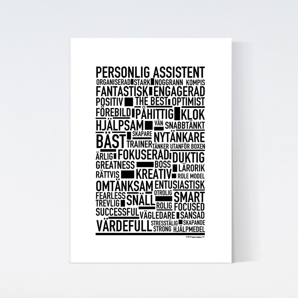 Personlig Assistent Text Poster