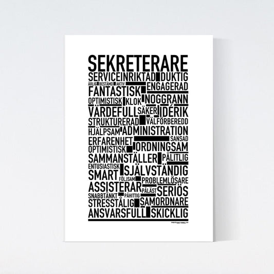 Sekreterare Text Poster