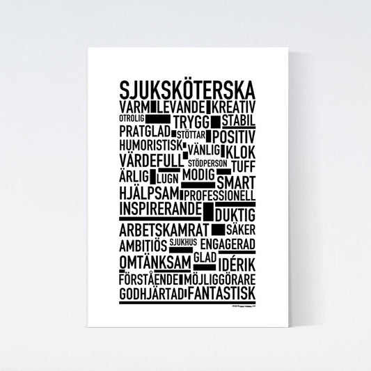 Sjuksköterska Text Poster