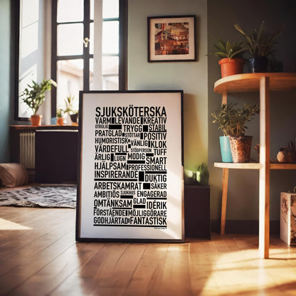 Sjuksköterska Text Poster