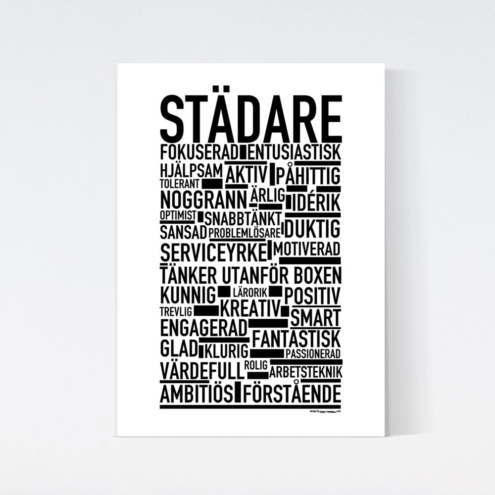 Städare Text Poster