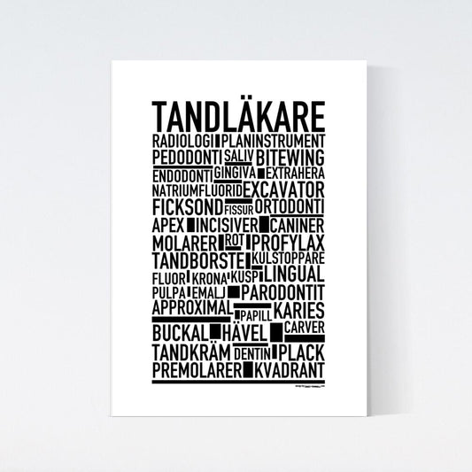 Tandläkare Text Poster