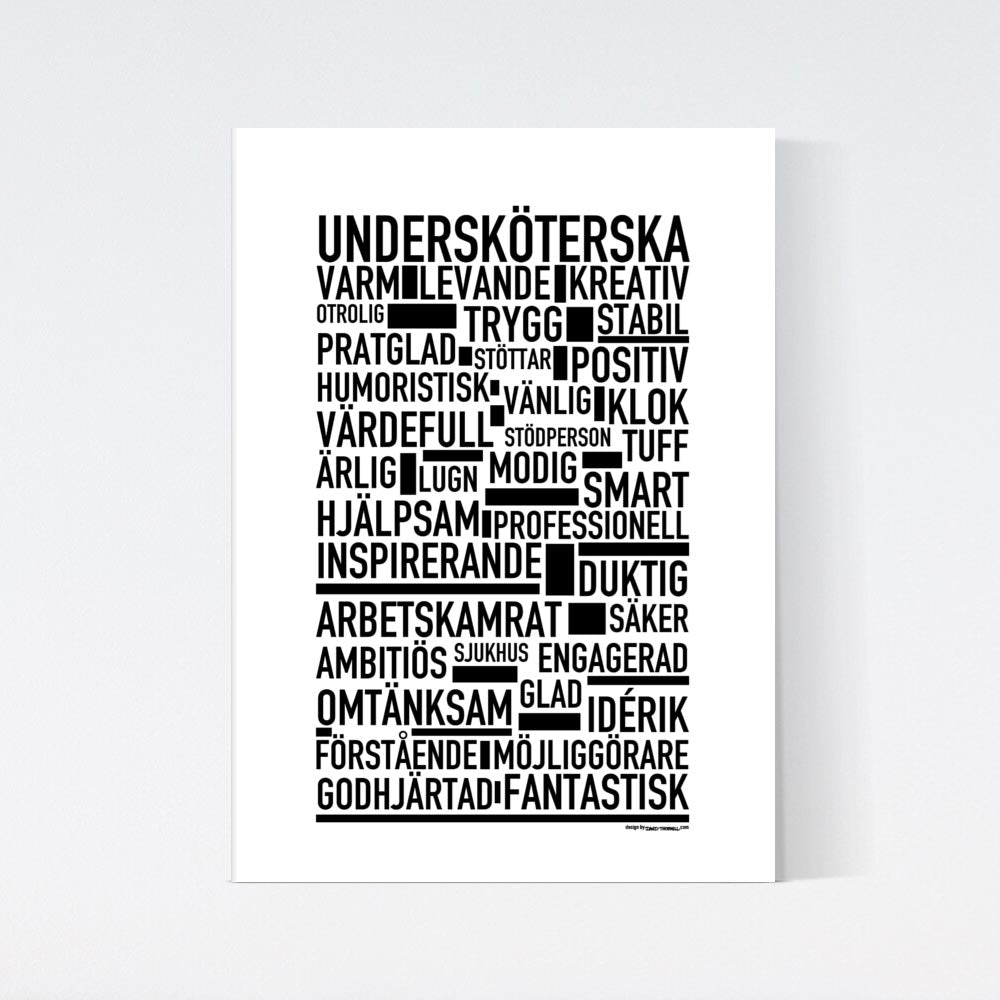 Undersköterska Text Poster