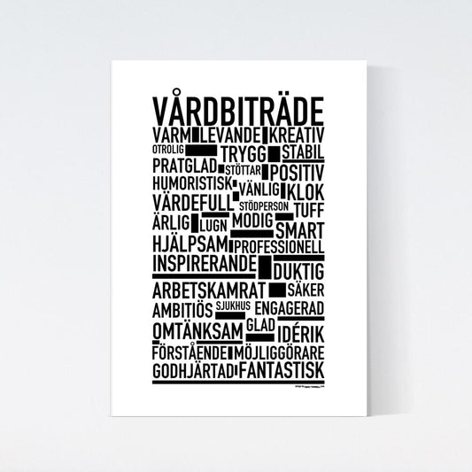 Vårdbiträde Text Poster