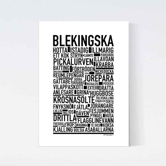 Blekingska Dialekt Text Poster