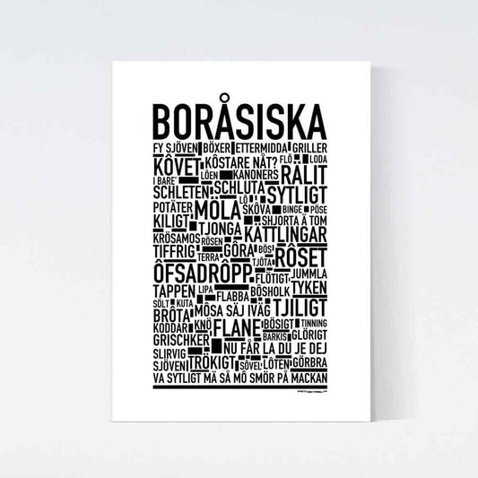 Boråsiska Dialekt Text Poster