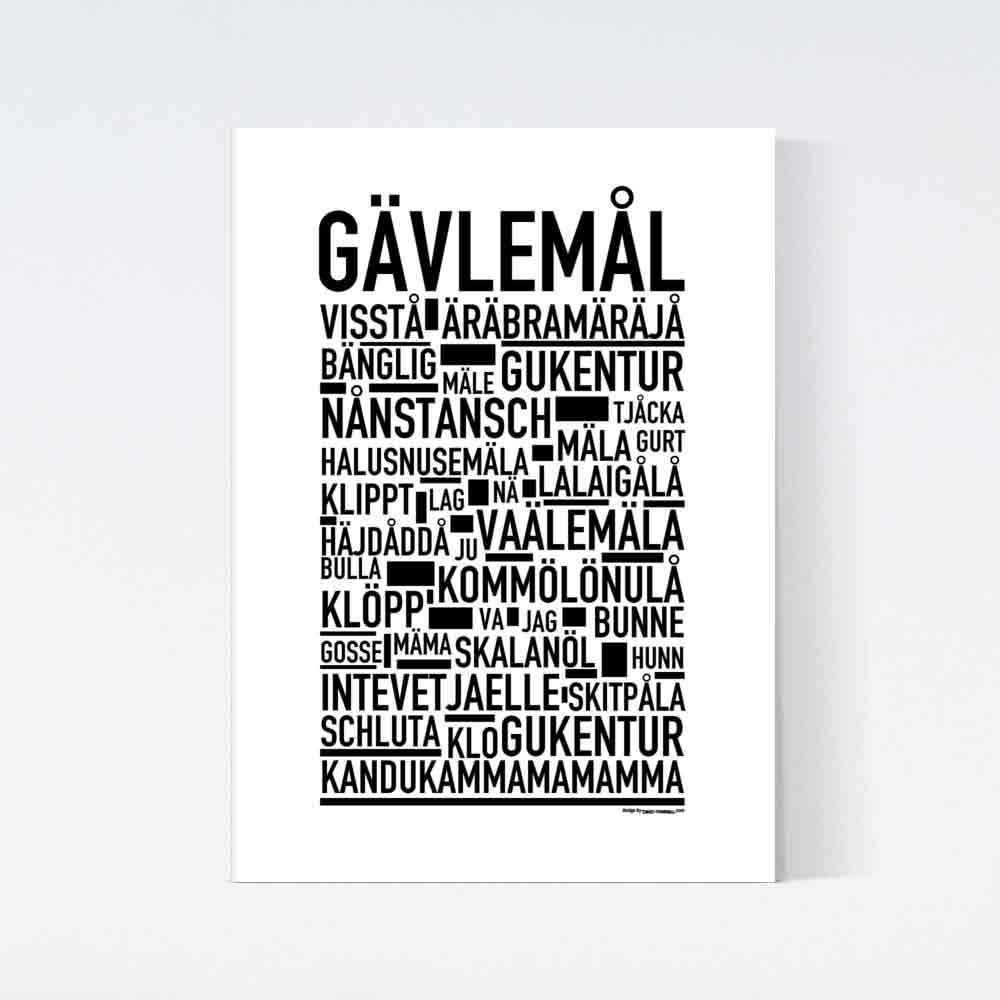 Gävlemål Dialekt Text Poster