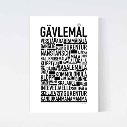 Gävlemål Dialekt Text Poster