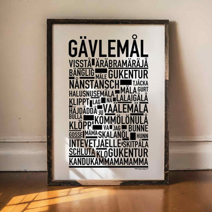 Gävlemål Dialekt Text Poster