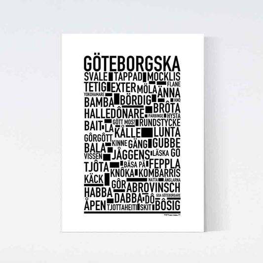 Göteborska Dialekt Text Poster